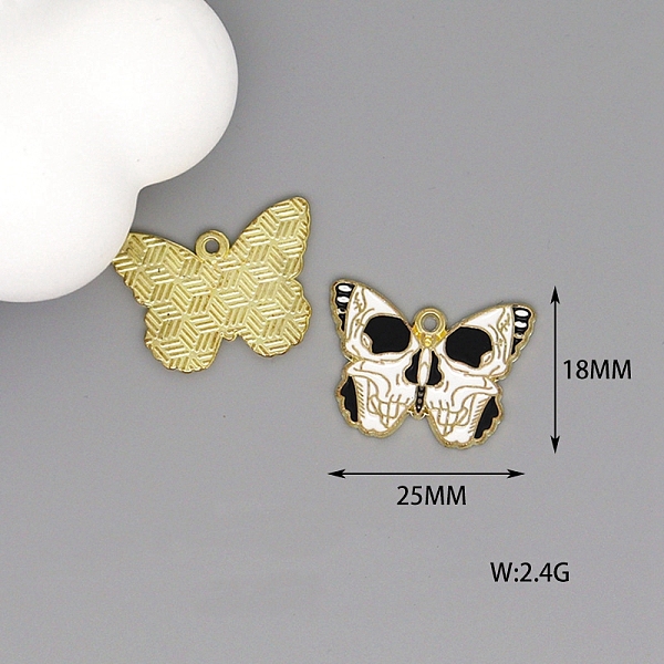 PandaHall Alloy Enamel Pendants, Golden, Butterfly with Skull Charm, Black, 18x25mm Alloy+Enamel Butterfly Black
PandaHall Alloy Enamel Pendants, Golden, Butterfly with Skull Charm, Black, 18x25mm Alloy+Enamel Butterfly Black