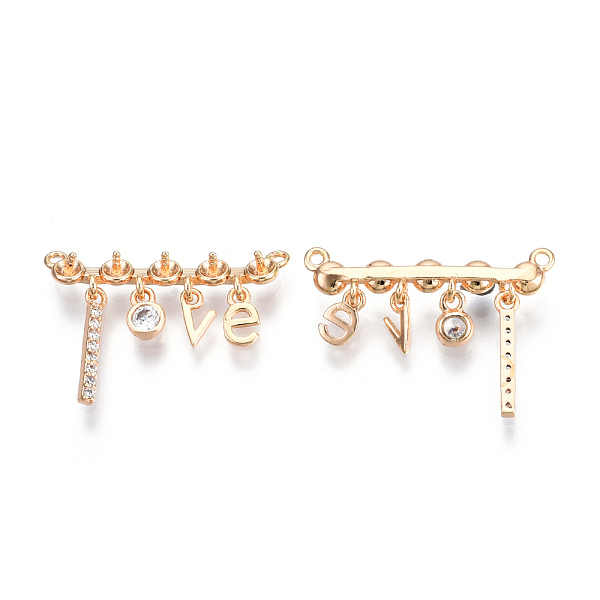 PandaHall Brass Micro Pave Clear Cubic Zirconia Peg Bails Pendants, Bar with Word Love, Cadmium Free & Nickel Free & Lead Free, Real 18K...
PandaHall Brass Micro Pave Clear Cubic Zirconia Peg Bails Pendants, Bar with Word Love, Cadmium Free & Nickel Free & Lead Free, Real 18K...