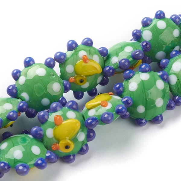 PandaHall Handmade Lampwork Beads, Flower, Duck, Bumpy, Green, 21x19x10mm, Hole: 2mm, about 20pcs/strand, 12.60''(32cm) Lampwork Flower...
PandaHall Handmade Lampwork Beads, Flower, Duck, Bumpy, Green, 21x19x10mm, Hole: 2mm, about 20pcs/strand, 12.60''(32cm) Lampwork Flower...