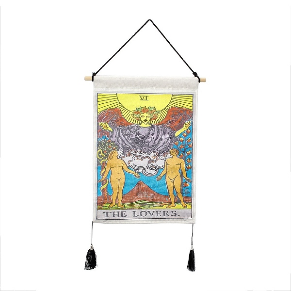 PandaHall Polyester Decorative Wall Tapestrys, for Home Decoration, with Wood Bar, Nulon Rope, Plastic Hook, Rectangle with Tarot Pattern...
PandaHall Polyester Decorative Wall Tapestrys, for Home Decoration, with Wood Bar, Nulon Rope, Plastic Hook, Rectangle with Tarot Pattern...