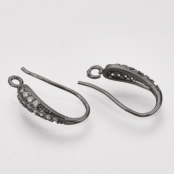 PandaHall Electrophoresis Brass Micro Pave Cubic Zirconia Earring Hooks, with Horizontal Loop, Clear, Black, 19~20x10~11x4mm, Hole: 2mm, 21...
PandaHall Electrophoresis Brass Micro Pave Cubic Zirconia Earring Hooks, with Horizontal Loop, Clear, Black, 19~20x10~11x4mm, Hole: 2mm, 21...
