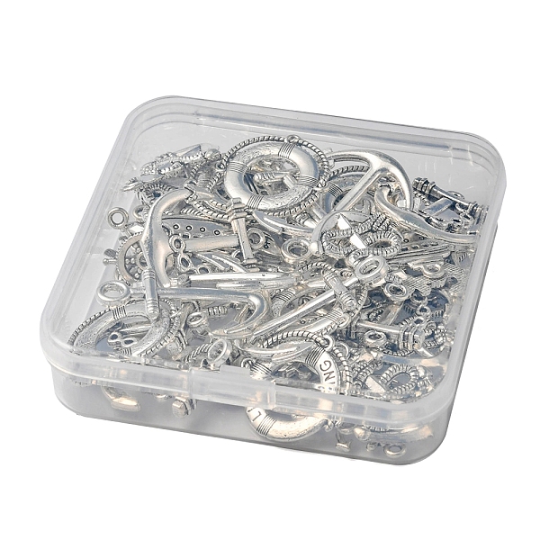 PandaHall 48Pcs 8 Style Tibetan Style Alloy Pendants, Lead Free & Cadmium Free, Anchor & Ship & Helm & Life Ring, Antique Silver...
PandaHall 48Pcs 8 Style Tibetan Style Alloy Pendants, Lead Free & Cadmium Free, Anchor & Ship & Helm & Life Ring, Antique Silver...
