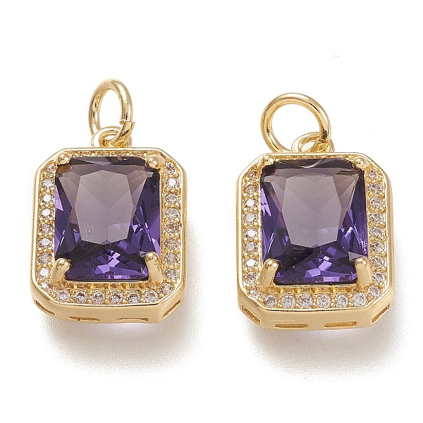 PandaHall Brass Glass Charms, with Micro Pave Clear Cubic Zirconia and Jump Ring, Rectangle, Real 18K Gold Plated, Indigo, 14.5x10.5x5mm..., Purple
PandaHall Brass Glass Charms, with Micro Pave Clear Cubic Zirconia and Jump Ring, Rectangle, Real 18K Gold Plated, Indigo, 14.5x10.5x5mm..., Purple