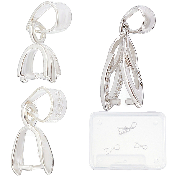 PandaHall SUNNYCLUE 3Pcs 3 Style 925 Sterling Silver Pendant Bails, Ice Pick Pinch Bails, with Cubic Zirconia, Silver, 8~15x5~5.5x2.5~7mm..., Clear
PandaHall SUNNYCLUE 3Pcs 3 Style 925 Sterling Silver Pendant Bails, Ice Pick Pinch Bails, with Cubic Zirconia, Silver, 8~15x5~5.5x2.5~7mm..., Clear