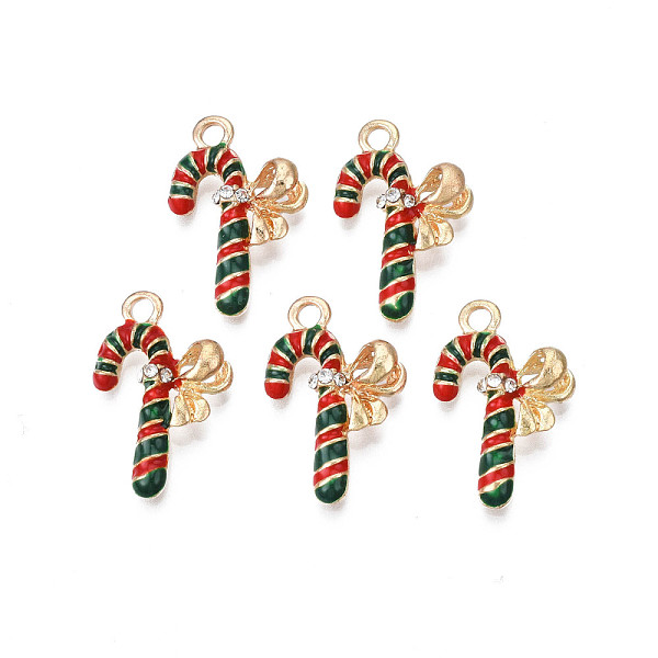 PandaHall Rack Plating Alloy Enamel Pendants, with Crystal Rhinestone, Cadmium Free & Nickel Free & Lead Free, Light Gold, Christmas Candy...
PandaHall Rack Plating Alloy Enamel Pendants, with Crystal Rhinestone, Cadmium Free & Nickel Free & Lead Free, Light Gold, Christmas Candy...