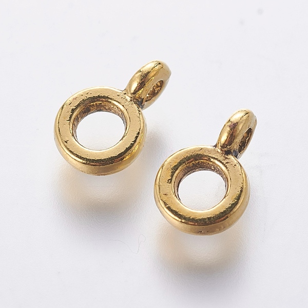 PandaHall Tibetan Style Alloy Hangers, Bail Beads, Rondelle, Antique Golden, Lead Free, 6.5x2mm, Hole: 2mm, Inner Diameter: 3mm Alloy...
PandaHall Tibetan Style Alloy Hangers, Bail Beads, Rondelle, Antique Golden, Lead Free, 6.5x2mm, Hole: 2mm, Inner Diameter: 3mm Alloy...