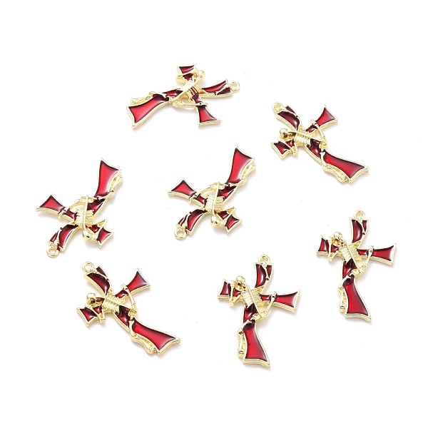 PandaHall Alloy Enamel Pendants, Cross with Skeleton, Golden, 37x23x3mm, Hole: 1.6mm Alloy+Enamel Cross Red
PandaHall Alloy Enamel Pendants, Cross with Skeleton, Golden, 37x23x3mm, Hole: 1.6mm Alloy+Enamel Cross Red
