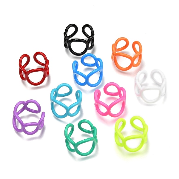PandaHall Spray Painted Brass Cuff Rings, Open Rings, Round Ring, Mixed Color, US Size 7 1/4(17.5mm) Brass Multicolor
PandaHall Spray Painted Brass Cuff Rings, Open Rings, Round Ring, Mixed Color, US Size 7 1/4(17.5mm) Brass Multicolor