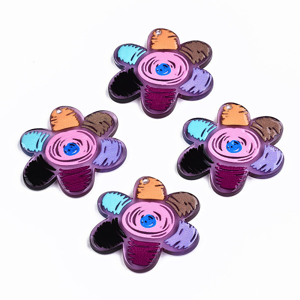 PandaHall Transparent Acrylic Pendants, 3D Printed, Flower, Colorful, 31x32.5x3.5mm, Hole: 1.5mm Acrylic Flower
PandaHall Transparent Acrylic Pendants, 3D Printed, Flower, Colorful, 31x32.5x3.5mm, Hole: 1.5mm Acrylic Flower