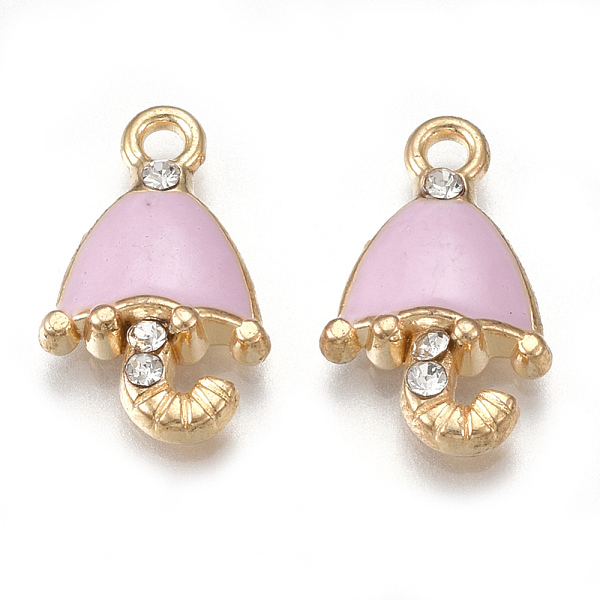 PandaHall Alloy Pendants, Cadmium Free & Lead Free, with Enamel and Rhinestone, Umbrella, Light Gold, Crystal, Pearl Pink, 17x10x3mm, Hole...
PandaHall Alloy Pendants, Cadmium Free & Lead Free, with Enamel and Rhinestone, Umbrella, Light Gold, Crystal, Pearl Pink, 17x10x3mm, Hole...