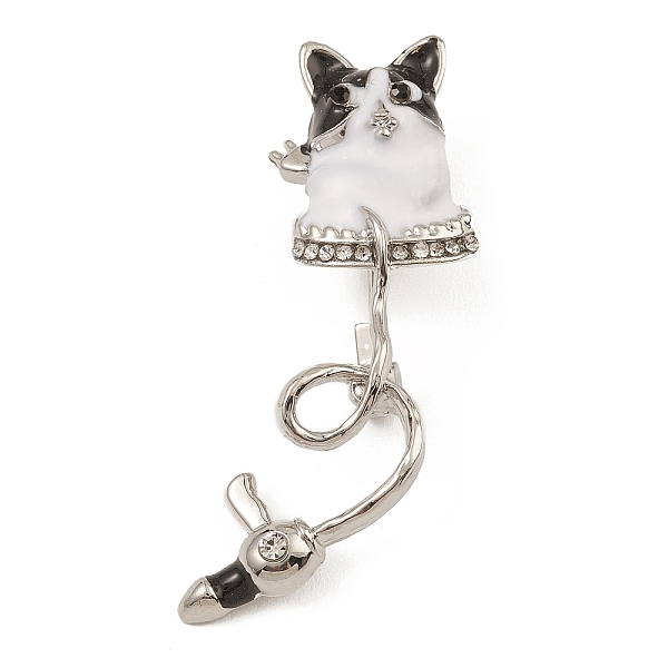 PandaHall Alloy with Rhinestone Brooch, Cat Enamel Pin, Platinum, 41x24x12mm Alloy+Enamel Cat Shape
PandaHall Alloy with Rhinestone Brooch, Cat Enamel Pin, Platinum, 41x24x12mm Alloy+Enamel Cat Shape