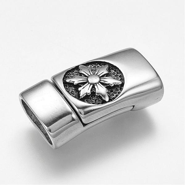 PandaHall 304 Stainless Steel Magnetic Clasps with Glue-in Ends, Rectangle with Snowflake, Antique Silver, 29.5x16x8.5mm, Hole: 7x13mm 304...
PandaHall 304 Stainless Steel Magnetic Clasps with Glue-in Ends, Rectangle with Snowflake, Antique Silver, 29.5x16x8.5mm, Hole: 7x13mm 304...
