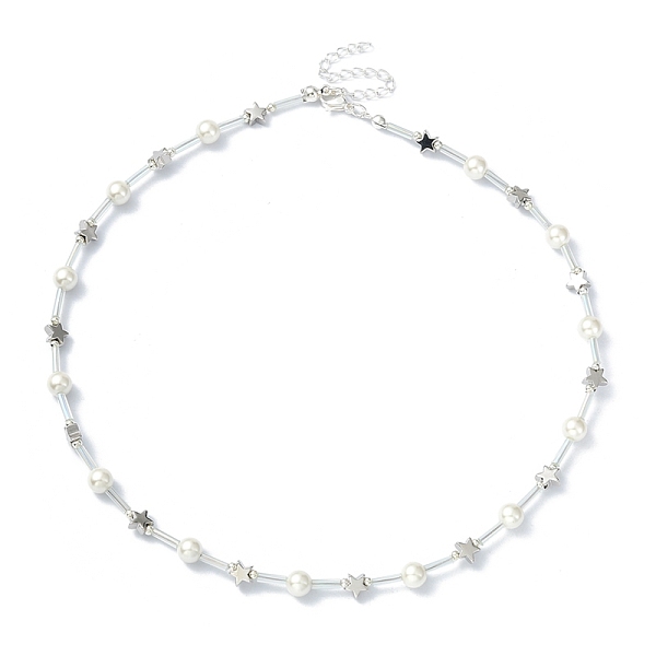 PandaHall Alloy Star & Shell Pearl Beaded Necklace for Women, Platinum, 16.10 inch(40.9cm) Shell Star
PandaHall Alloy Star & Shell Pearl Beaded Necklace for Women, Platinum, 16.10 inch(40.9cm) Shell Star