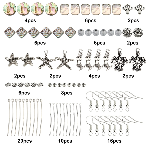 PandaHall SUNNYCLUE DIY Ocean Theme Drop Earring Making Kit, Including Abalone Shell/Paua Shell Beads, Alloy Pendants & Beads, Glass Beads..., Multicolor
PandaHall SUNNYCLUE DIY Ocean Theme Drop Earring Making Kit, Including Abalone Shell/Paua Shell Beads, Alloy Pendants & Beads, Glass Beads..., Multicolor