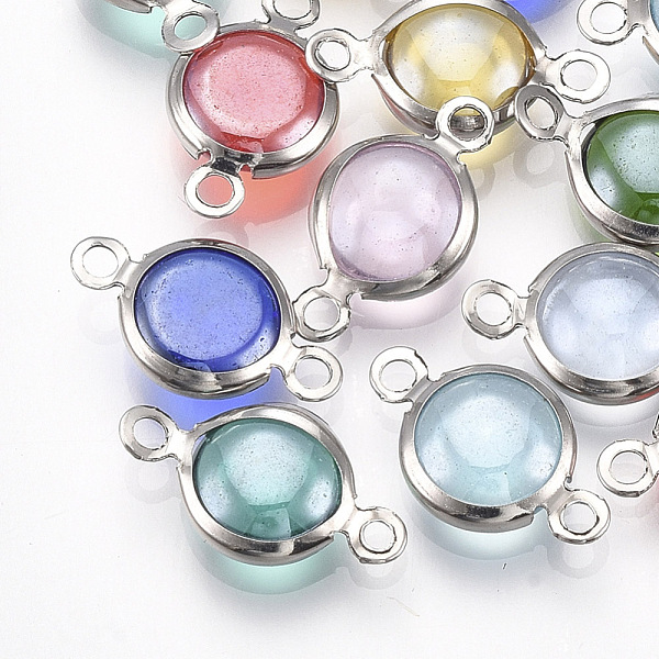 PandaHall Handmade Lampwork Links connectors, with 304 Stainless Steel Findings, Flat Round, Stainless Steel Color, Mixed Color..., Multicolor
PandaHall Handmade Lampwork Links connectors, with 304 Stainless Steel Findings, Flat Round, Stainless Steel Color, Mixed Color..., Multicolor