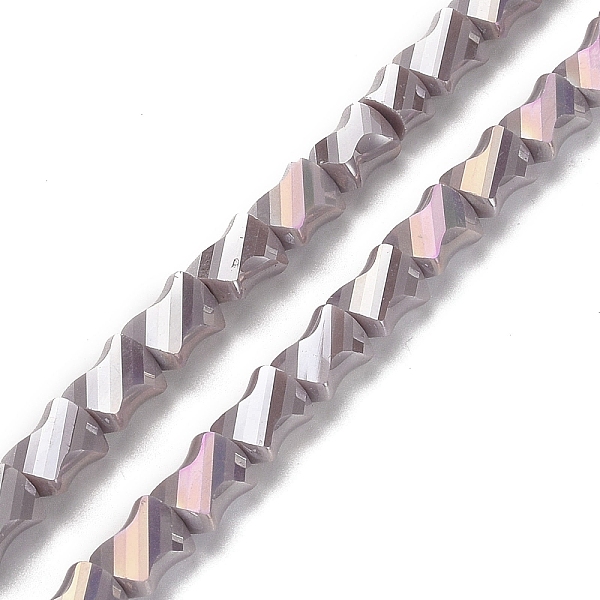 PandaHall Electroplated Glass Beads Strands, Half Rainbow Plated, Faceted Twist Rectangle, Rosy Brown, 10x8x5mm, Hole: 1.2mm, about...
PandaHall Electroplated Glass Beads Strands, Half Rainbow Plated, Faceted Twist Rectangle, Rosy Brown, 10x8x5mm, Hole: 1.2mm, about...