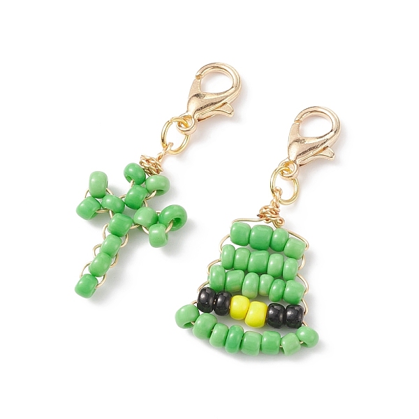 PandaHall Saint Patrick's Day Glass Beaded Pendant Decorations, Zinc Alloy Lobster Clasp Charms, Clip-on Charms, Cross & Hat, Golden, 36mm...
PandaHall Saint Patrick's Day Glass Beaded Pendant Decorations, Zinc Alloy Lobster Clasp Charms, Clip-on Charms, Cross & Hat, Golden, 36mm...