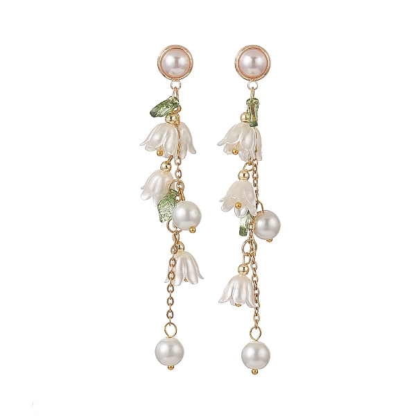 PandaHall Flower ABS Plastic & Glass Pearl Dangle Stud Earrings, Golden Brass Chain Tassel Earrings for Women, Green, 90mm, Pin: 0.8mm...
PandaHall Flower ABS Plastic & Glass Pearl Dangle Stud Earrings, Golden Brass Chain Tassel Earrings for Women, Green, 90mm, Pin: 0.8mm...
