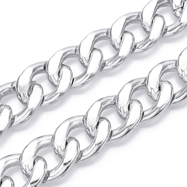 PandaHall Aluminum Curb Chains, Diamond Cut Faceted Cuban Link Chains, Unwelded, Silver, 25.5x19.5x5mm Aluminum
PandaHall Aluminum Curb Chains, Diamond Cut Faceted Cuban Link Chains, Unwelded, Silver, 25.5x19.5x5mm Aluminum