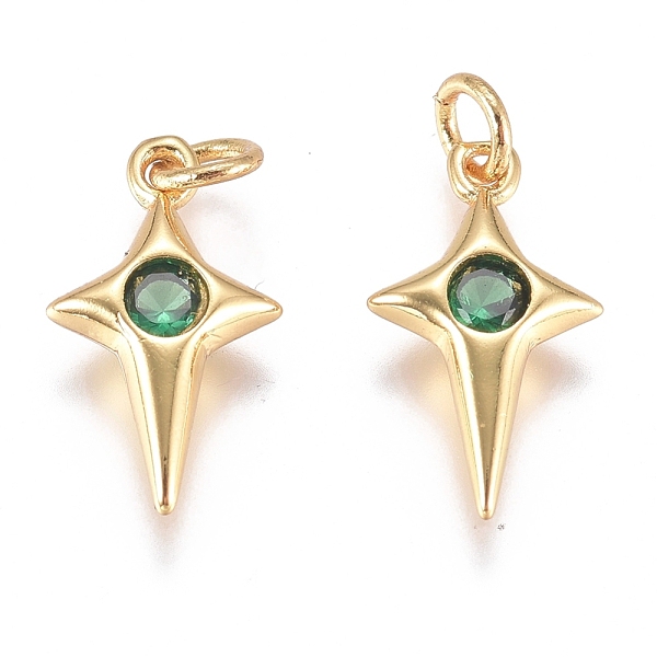 PandaHall Brass Micro Pave Cubic Zirconia Charms, with Jump Ring, Long-Lasting Plated, Twinkling Star, Golden, Green, 14x7x2.5mm, Hole: 3mm...
PandaHall Brass Micro Pave Cubic Zirconia Charms, with Jump Ring, Long-Lasting Plated, Twinkling Star, Golden, Green, 14x7x2.5mm, Hole: 3mm...
