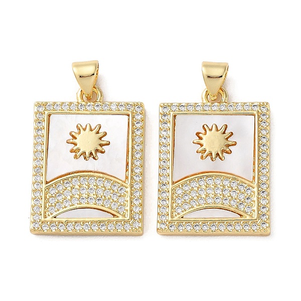 PandaHall Brass Micro Pave Clear Cubic Zirconia Pendants, with Shell, Real 18K Gold Plated, Sun, 24x17x3mm, Hole: 5x3.5mm Brass+Cubic...
PandaHall Brass Micro Pave Clear Cubic Zirconia Pendants, with Shell, Real 18K Gold Plated, Sun, 24x17x3mm, Hole: 5x3.5mm Brass+Cubic...
