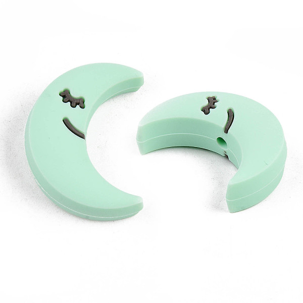 PandaHall Food Grade Eco-Friendly Silicone Focal Beads, Chewing Beads For Teethers, DIY Nursing Necklaces Making, Moon, Aquamarine..., Green
PandaHall Food Grade Eco-Friendly Silicone Focal Beads, Chewing Beads For Teethers, DIY Nursing Necklaces Making, Moon, Aquamarine..., Green