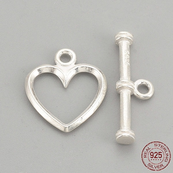 PandaHall 925 Sterling Silver Toggle Clasps, with 925 Stamp, Heart, Silver, 14x12x1mm, Hole: 1.5mm Sterling Silver Heart Silver
PandaHall 925 Sterling Silver Toggle Clasps, with 925 Stamp, Heart, Silver, 14x12x1mm, Hole: 1.5mm Sterling Silver Heart Silver