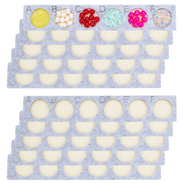 PandaHall 6-Hole Felt Bead Design Boards, for Beads Storage, Rectangle, Dark Gray, 3.75x22x0.6cm, Inner Diameter: 2.9cm Cloth
PandaHall 6-Hole Felt Bead Design Boards, for Beads Storage, Rectangle, Dark Gray, 3.75x22x0.6cm, Inner Diameter: 2.9cm Cloth