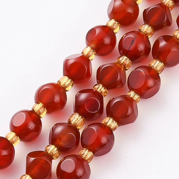 PandaHall Natural Carnelian Beads Strands, with Seed Beads, Six Sided Celestial Dice, Dyed, Faceted, about 26pcs/strand, 6~6.5x6~6.5mm, Hole...
PandaHall Natural Carnelian Beads Strands, with Seed Beads, Six Sided Celestial Dice, Dyed, Faceted, about 26pcs/strand, 6~6.5x6~6.5mm, Hole...