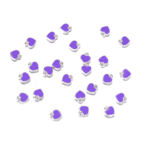 PandaHall Zinc Alloy with Enamel Jewelry Charms Accessories, Heart, Platinum, Purple, 7x8mm, Hole: 1mm Alloy+Enamel Heart Purple
PandaHall Zinc Alloy with Enamel Jewelry Charms Accessories, Heart, Platinum, Purple, 7x8mm, Hole: 1mm Alloy+Enamel Heart Purple