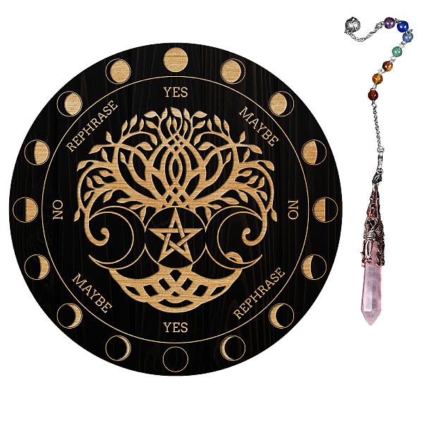 PandaHall AHANDMAKER Tree of Life Pendulum Board, 7.8" Dowsing Divination Metaphysical Message Board Wooden Carven Board with Crystal..., Multicolor
PandaHall AHANDMAKER Tree of Life Pendulum Board, 7.8" Dowsing Divination Metaphysical Message Board Wooden Carven Board with Crystal..., Multicolor