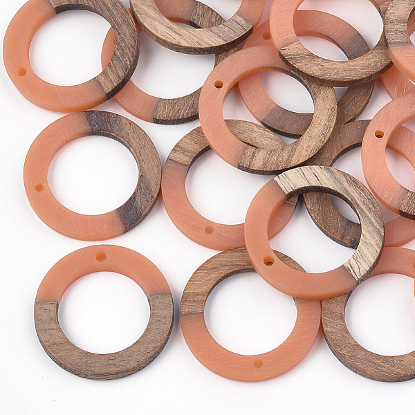 PandaHall Resin & Walnut Wood Pendants, Ring, Coral, 28x3mm, Hole: 1.5mm Resin+Wood Ring Red
PandaHall Resin & Walnut Wood Pendants, Ring, Coral, 28x3mm, Hole: 1.5mm Resin+Wood Ring Red