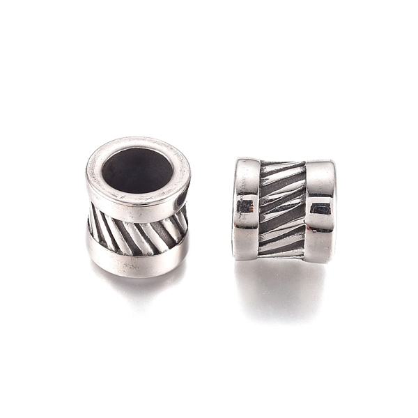 PandaHall 304 Stainless Steel Beads, Large Hole Beads, Column, Antique Silver, 10.2x10mm, Hole: 6.5mm 304 Stainless Steel Column
PandaHall 304 Stainless Steel Beads, Large Hole Beads, Column, Antique Silver, 10.2x10mm, Hole: 6.5mm 304 Stainless Steel Column