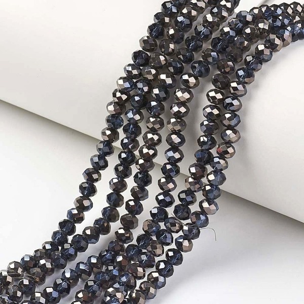 PandaHall Electroplate Transparent Glass Beads Strands, Half Black Plated, Faceted, Rondelle, Prussian Blue, 4x3mm, Hole: 0.4mm, about...
PandaHall Electroplate Transparent Glass Beads Strands, Half Black Plated, Faceted, Rondelle, Prussian Blue, 4x3mm, Hole: 0.4mm, about...