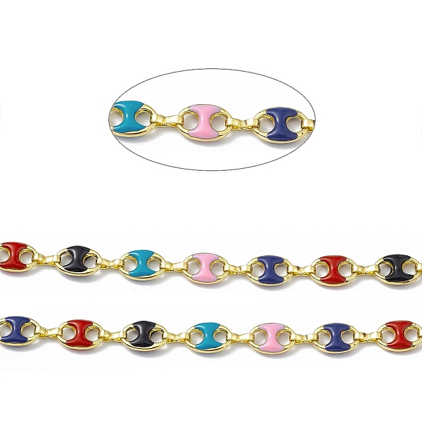 PandaHall Handmade Enamel Coffee Bean Link Chains, with Real 18K Gold Plated Brass Findings, Soldered, with Spool, Colorful, Link...
PandaHall Handmade Enamel Coffee Bean Link Chains, with Real 18K Gold Plated Brass Findings, Soldered, with Spool, Colorful, Link...
