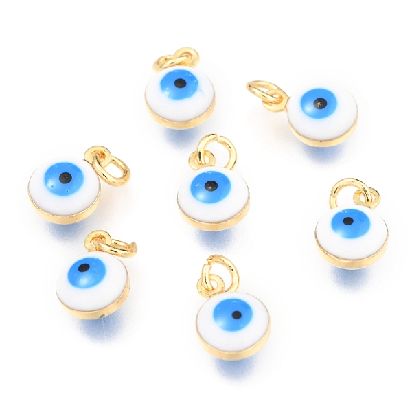 PandaHall Brass Enamel Charms, Real 18K Gold Plated, Long-Lasting Plated, with Jump Ring, Evil Eye, White, 9.5x6.5x4.5mm, Hole: 2.5mm...
PandaHall Brass Enamel Charms, Real 18K Gold Plated, Long-Lasting Plated, with Jump Ring, Evil Eye, White, 9.5x6.5x4.5mm, Hole: 2.5mm...