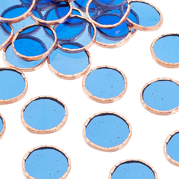 PandaHall Olycraft 30Pcs Colored Glass Mosaic Tiles, with Rose Gold Brass Edge, for Mosaic Wall Art, Turkish Lamps, Flat Round, Blue...
PandaHall Olycraft 30Pcs Colored Glass Mosaic Tiles, with Rose Gold Brass Edge, for Mosaic Wall Art, Turkish Lamps, Flat Round, Blue...