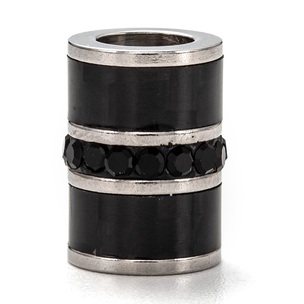 PandaHall 304 Stainless Steel Beads, Large Hole Beads, with Jet Rhinestone, Column, Electrophoresis Black & Stainless Steel Color...
PandaHall 304 Stainless Steel Beads, Large Hole Beads, with Jet Rhinestone, Column, Electrophoresis Black & Stainless Steel Color...