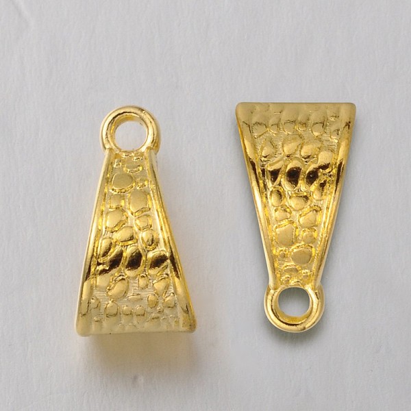 PandaHall Tibetan Style Alloy Tube Bails, Loop Bails, Bail Beads, Lead Free and Cadmium Free, Golden, 14.5x7.5x8.5mm, Hole: 2mm Alloy...
PandaHall Tibetan Style Alloy Tube Bails, Loop Bails, Bail Beads, Lead Free and Cadmium Free, Golden, 14.5x7.5x8.5mm, Hole: 2mm Alloy...