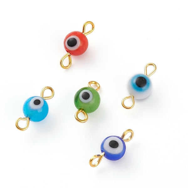 PandaHall Handmade Evil Eye Lampwork Links Connectors, with Golden Tone Iron Eye Pin Findings, Mixed Color, 14x6mm, Hole: 1.5mm Lampwork..., Multicolor
PandaHall Handmade Evil Eye Lampwork Links Connectors, with Golden Tone Iron Eye Pin Findings, Mixed Color, 14x6mm, Hole: 1.5mm Lampwork..., Multicolor