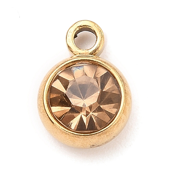 PandaHall 304 Stainless Steel Charms, with Acrylic Rhinestone, Birthstone Charms, Faceted, Flat Round, Golden, Lt.Col.Topaz, 8.2x6x3.5mm..., Yellow
PandaHall 304 Stainless Steel Charms, with Acrylic Rhinestone, Birthstone Charms, Faceted, Flat Round, Golden, Lt.Col.Topaz, 8.2x6x3.5mm..., Yellow