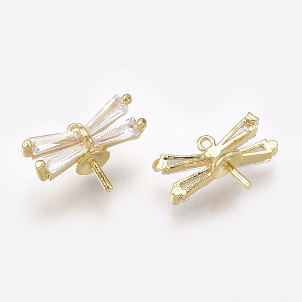 PandaHall Brass Charms Peg Bails, For Half Drilled Beads, with Cubic Zirconia, Dragonfly, Clear, Real 18K Gold Plated, 8x13x5.5mm, Hole...
PandaHall Brass Charms Peg Bails, For Half Drilled Beads, with Cubic Zirconia, Dragonfly, Clear, Real 18K Gold Plated, 8x13x5.5mm, Hole...