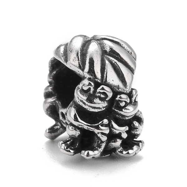 PandaHall 304 Stainless Steel European Beads, Large Hole Bead, Frog, Antique Silver, 11x8x10mm, Hole: 4.5mm 304 Stainless Steel Frog
PandaHall 304 Stainless Steel European Beads, Large Hole Bead, Frog, Antique Silver, 11x8x10mm, Hole: 4.5mm 304 Stainless Steel Frog
