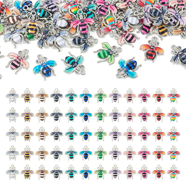 PandaHall 60Pcs 12 Colors Alloy Enamel Pendants, Bees Charm, Platinum, Mixed Color, 18x16x2.5mm, Hole: 1.6mm, 5pcs/color Alloy+Enamel Bees..., Multicolor
PandaHall 60Pcs 12 Colors Alloy Enamel Pendants, Bees Charm, Platinum, Mixed Color, 18x16x2.5mm, Hole: 1.6mm, 5pcs/color Alloy+Enamel Bees..., Multicolor