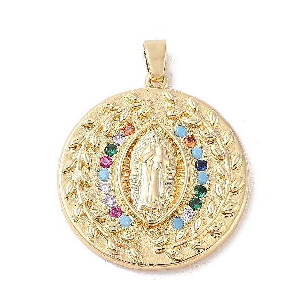 PandaHall Brass Cubic Zirconia Pendants, Long-Lasting Plated, Flat Round with Holy Virgin Charms, Mixed Color, Golden, 32x30x5mm, Hole..., Multicolor
PandaHall Brass Cubic Zirconia Pendants, Long-Lasting Plated, Flat Round with Holy Virgin Charms, Mixed Color, Golden, 32x30x5mm, Hole..., Multicolor