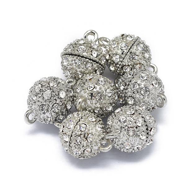 PandaHall Rack Plating Alloy Magnetic Clasps with Loops, N45 Grade Strong Magnet, with Grade A Rhinestone, Long-Lasting Plated, Round, Real..., Clear
PandaHall Rack Plating Alloy Magnetic Clasps with Loops, N45 Grade Strong Magnet, with Grade A Rhinestone, Long-Lasting Plated, Round, Real..., Clear