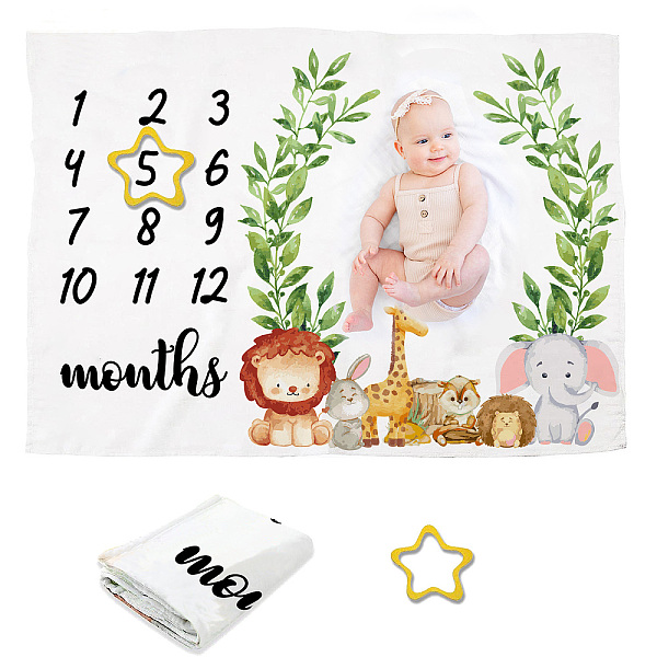 PandaHall Polyester Baby Monthly Milestone Blanket for Boy and Girl, for Baby Photo Blanket Photography Background Prop Decor, Animal...
PandaHall Polyester Baby Monthly Milestone Blanket for Boy and Girl, for Baby Photo Blanket Photography Background Prop Decor, Animal...