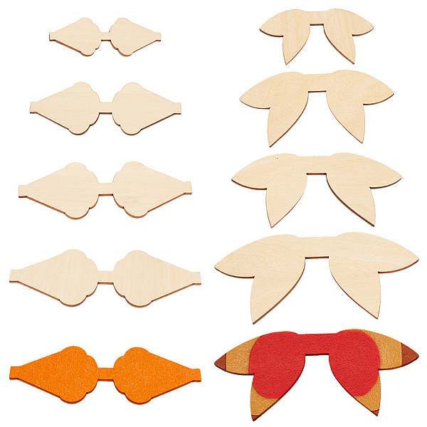 PandaHall Unfinished Wood Cutout Sets, Bowknot, 3.7~15.2x2.8~15.15x0.3cm, 8pcs/set Wood Bowknot Orange
PandaHall Unfinished Wood Cutout Sets, Bowknot, 3.7~15.2x2.8~15.15x0.3cm, 8pcs/set Wood Bowknot Orange