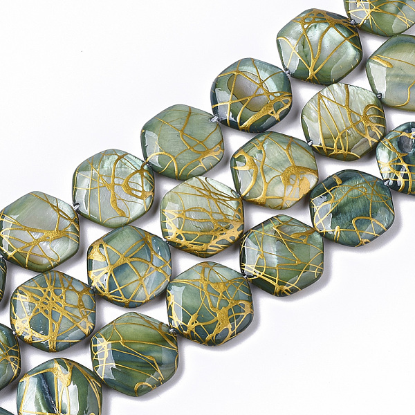 PandaHall Drawbench Freshwater Shell Beads Strands, Dyed, Hexagon, Medium Sea Green, 18~20x17.5~18.5x3.5~5.5mm, Hole: 1mm, about...
PandaHall Drawbench Freshwater Shell Beads Strands, Dyed, Hexagon, Medium Sea Green, 18~20x17.5~18.5x3.5~5.5mm, Hole: 1mm, about...