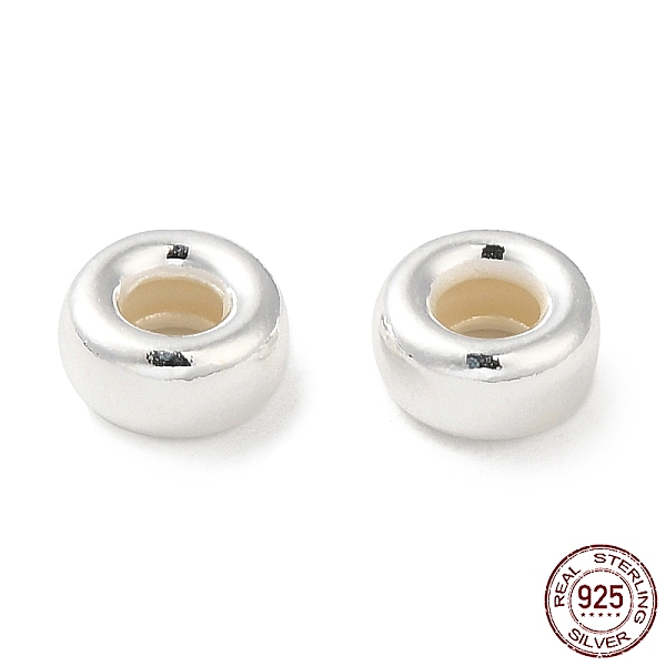 PandaHall 925 Sterling Silver Spacer Beads, Rondelle, Silver, 6x3.5mm, Hole: 3mm Sterling Silver Rondelle Silver
PandaHall 925 Sterling Silver Spacer Beads, Rondelle, Silver, 6x3.5mm, Hole: 3mm Sterling Silver Rondelle Silver